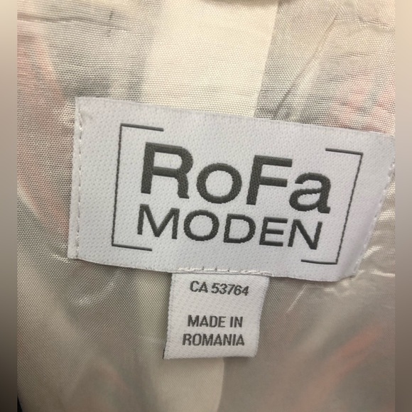 ROFA MODEN MULTICOLOURED COTTON JACKET BUTTONS DOWN TWO POCKETS IN SIZE 16 uk - Picture 8 of 9